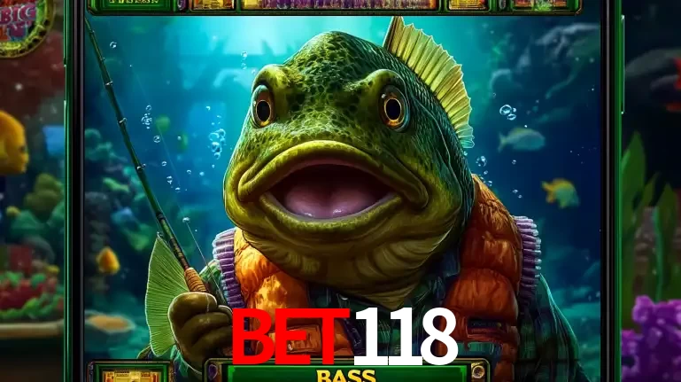 Personagem de peixe pescador do popular jogo de slot com tema de pescaria, uma das emocionantes opções de caça-níqueis para jogar e ganhar no cassino BET118.